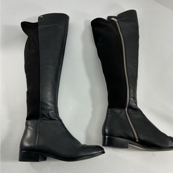 Michael Kors Womens Riding Boots Size 8.5 M Bromley Black Leather Knee H… - Picture 6 of 12